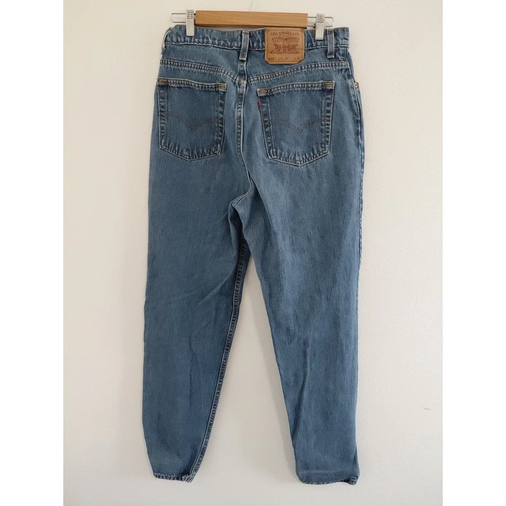 VINTAGE Levi's 512 Denim Jeans Size 14 USA Slim Fit Tapered Leg "R" Only Tag - Picture 2 of 13